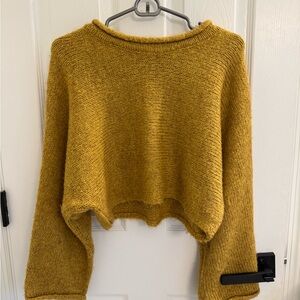 Topshop Cozy Mustard Sweater
